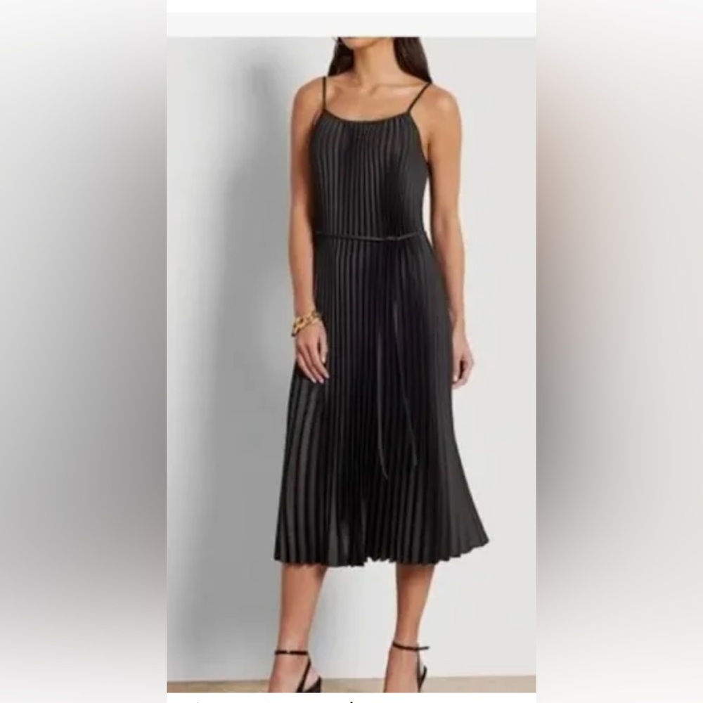 Sam Edelman Black Pleated Maxi Dress